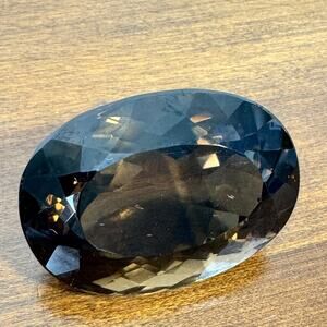 Natural Smokey Quartz Oval Cut Stone Jewel Gemstone 2.25in 57mm